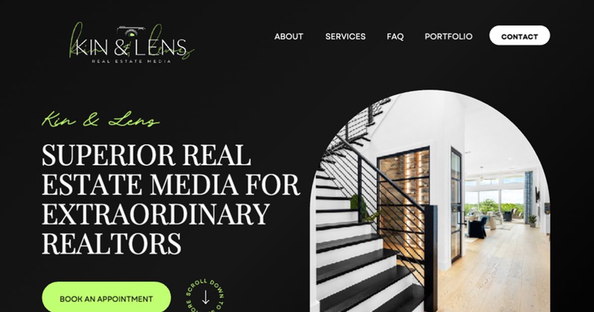 Kin Real Estate Kin & Lens Real Estate Media Website